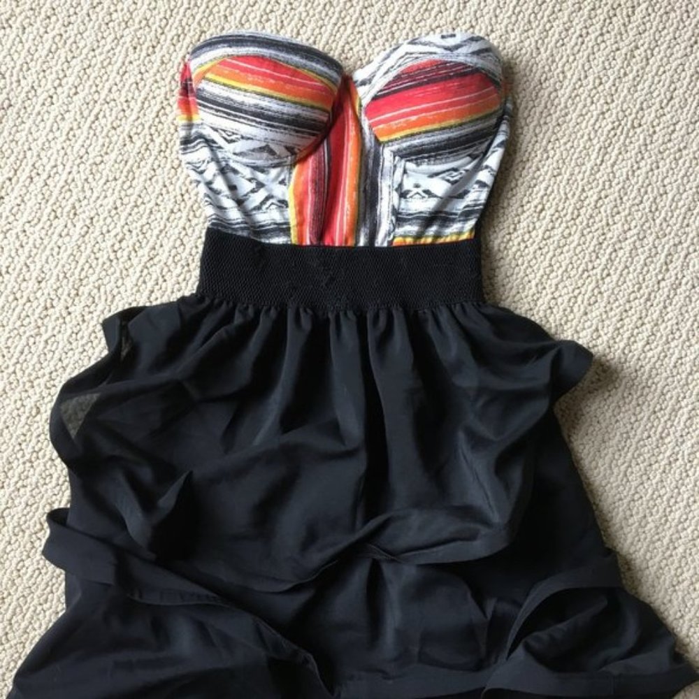 REVERSE mini strapless dress